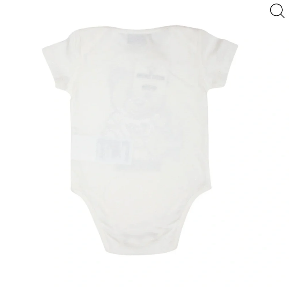 Moschino White Baby Onesie with Bear Print